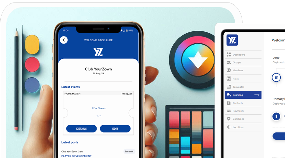 Brand your club and community management app the way you want
