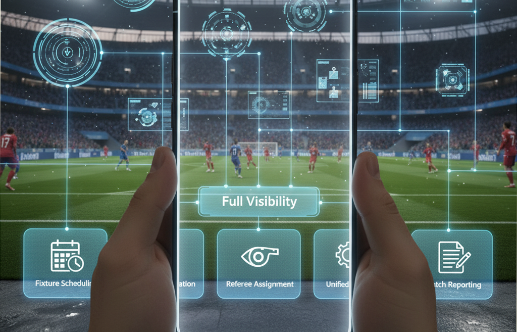 Image showing a blurred stadium background overlaid with feature elements, teasing what is coming with the new feature for YourZown